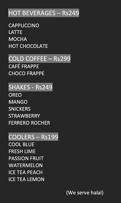 PitStop The Riders Cafe Jammu menu