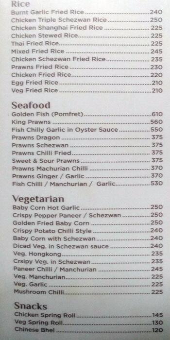 Balwas Restaurant (Since 1970) Mughlai & Chinese menu