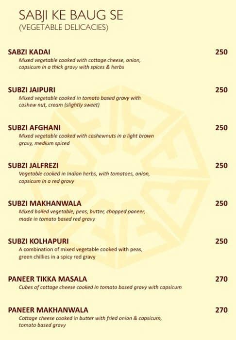 Balwas Restaurant (Since 1970) Mughlai & Chinese menu