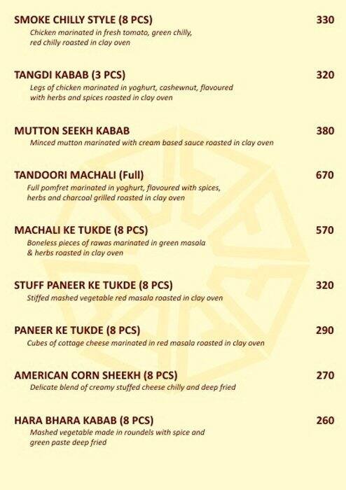 Balwas Restaurant (Since 1970) Mughlai & Chinese menu