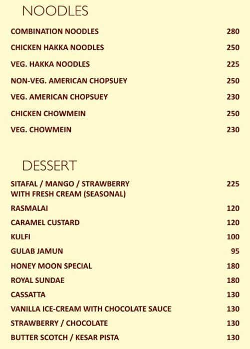 Balwas Restaurant (Since 1970) Mughlai & Chinese menu