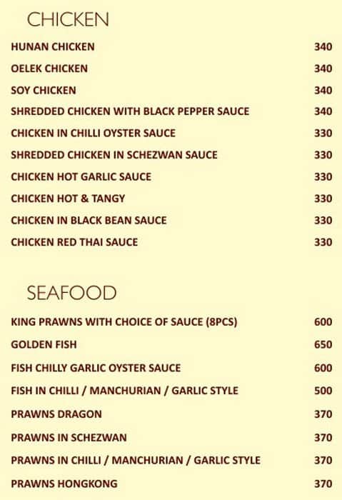 Balwas Restaurant (Since 1970) Mughlai & Chinese menu