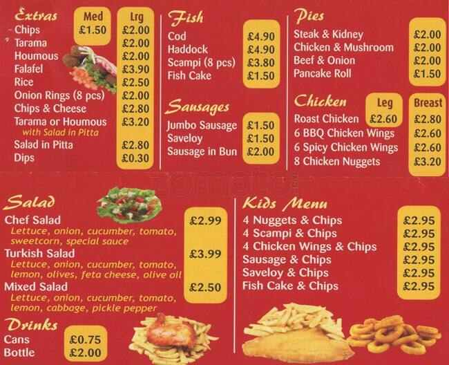 Menu At Northwood Kebab & Pizza Fast Food, London, 4