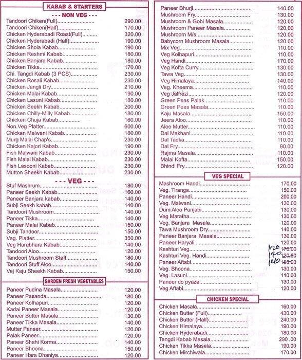 Reddy's Restaurant Menu,Menú para Reddy's Restaurant, Hadapsar, Pune