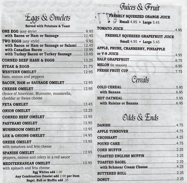 Park Cafe Menu, Menu for Park Cafe, Midtown, New York City Urbanspoon/Zomato