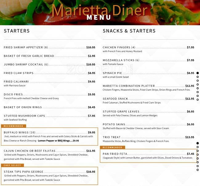 Menu At Marietta Diner Restaurant Marietta   9eef1c5bfc402312c7e6c84e3f4c29f1 