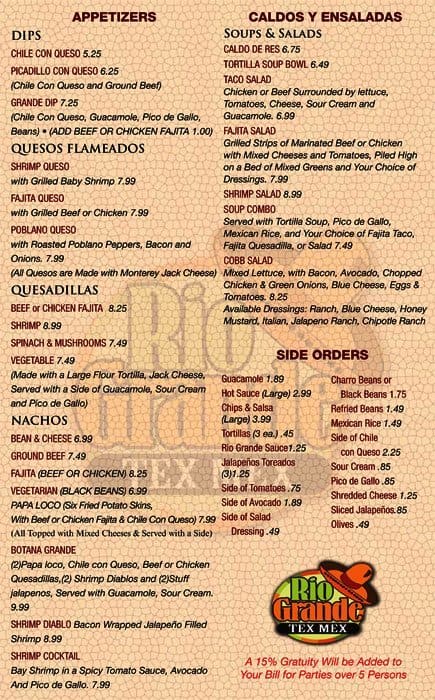 Rio Grande Menu Menu For Rio Grande Hutto Hutto Urbanspoon Zomato   Fe346ccb6c14d9f4f7939073811188cc 