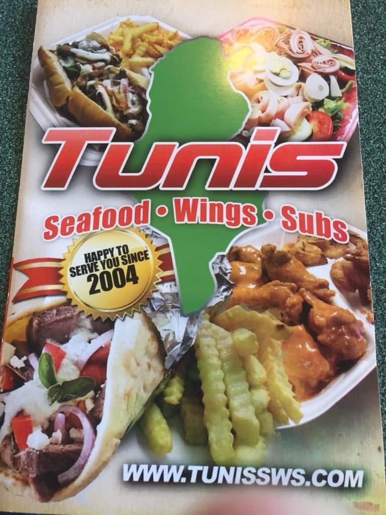 Menu at Tunis Seafood, Wings & Subs restaurant, Jacksonville