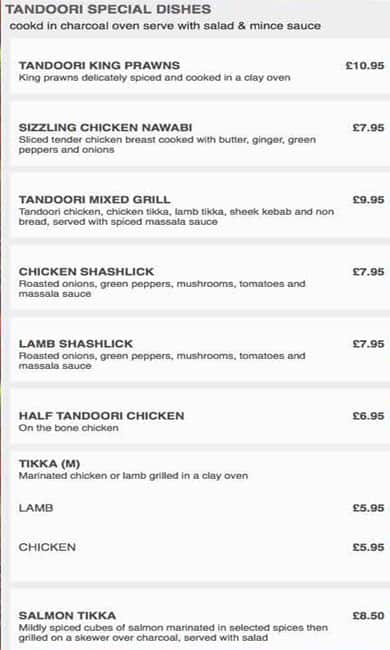 Red Chilli menu