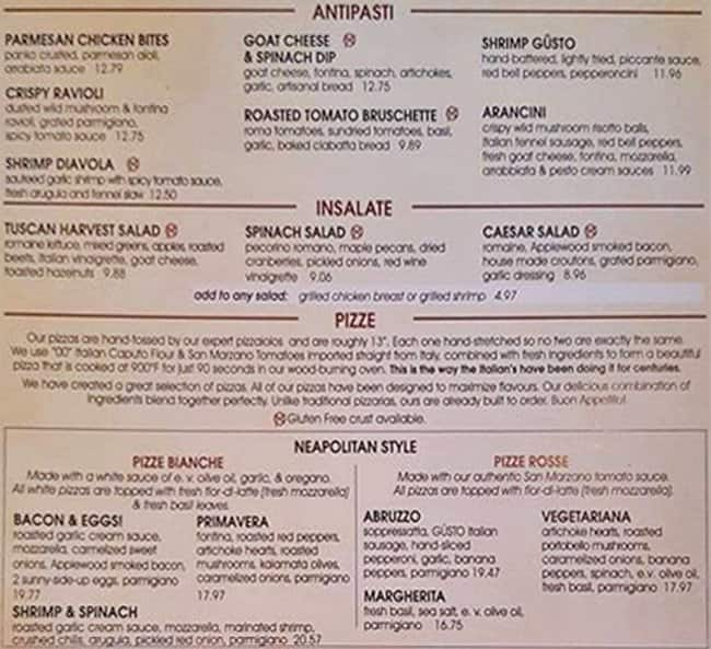 Menu At Gusto Italian Grill Bar Moncton   63d7bfc4afdcc017eda33e15e93dd113 