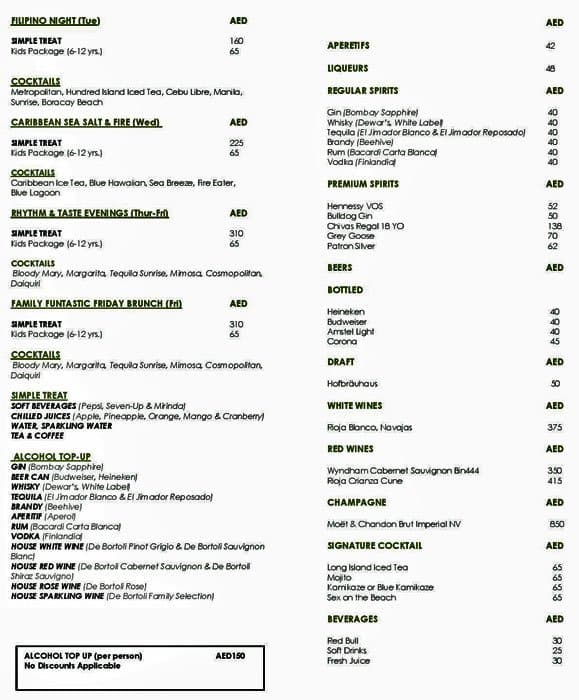 The Market Place - JW Marriott Hotel Dubai Menu - Zomato