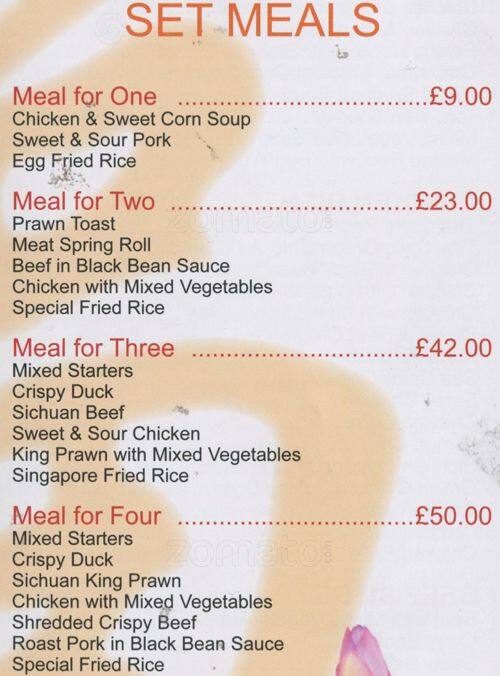 Fortune menu