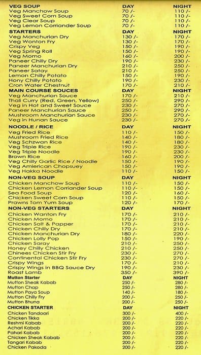 Curley's Resto Lounge menu