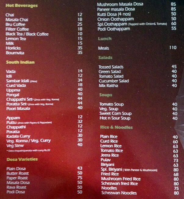 Ashok bhavan Menu,Menú para Ashok bhavan, Thevera, Kochi Zomato