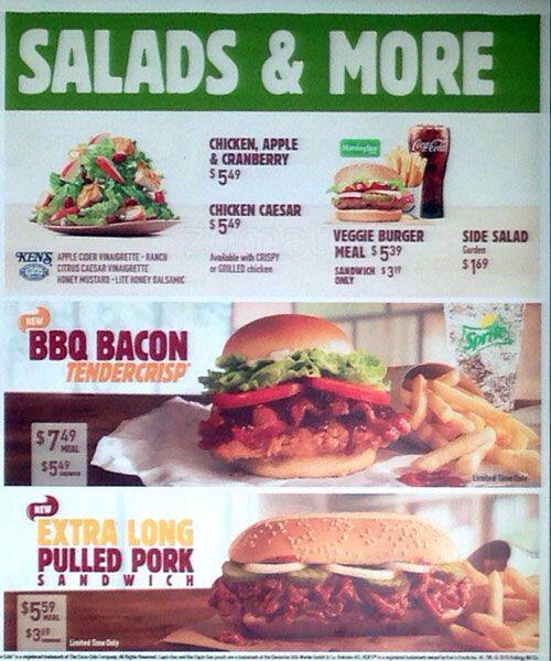 Burger King a Chicago Foto del Menu con Prezzi Urbanspoon/Zomato