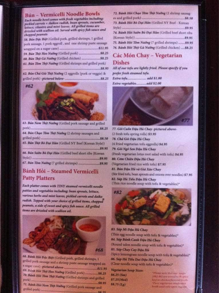 Menu at Pho Bar, Rio Rancho, Southern Blvd SE
