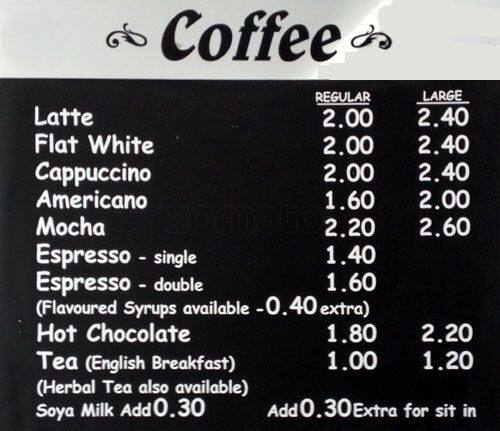 Crolla's menu