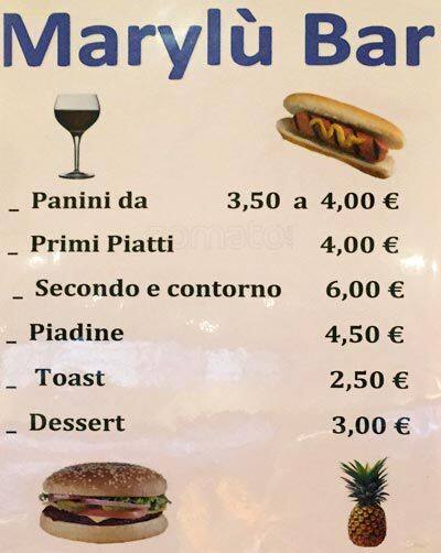 Menu di Mary Lu 