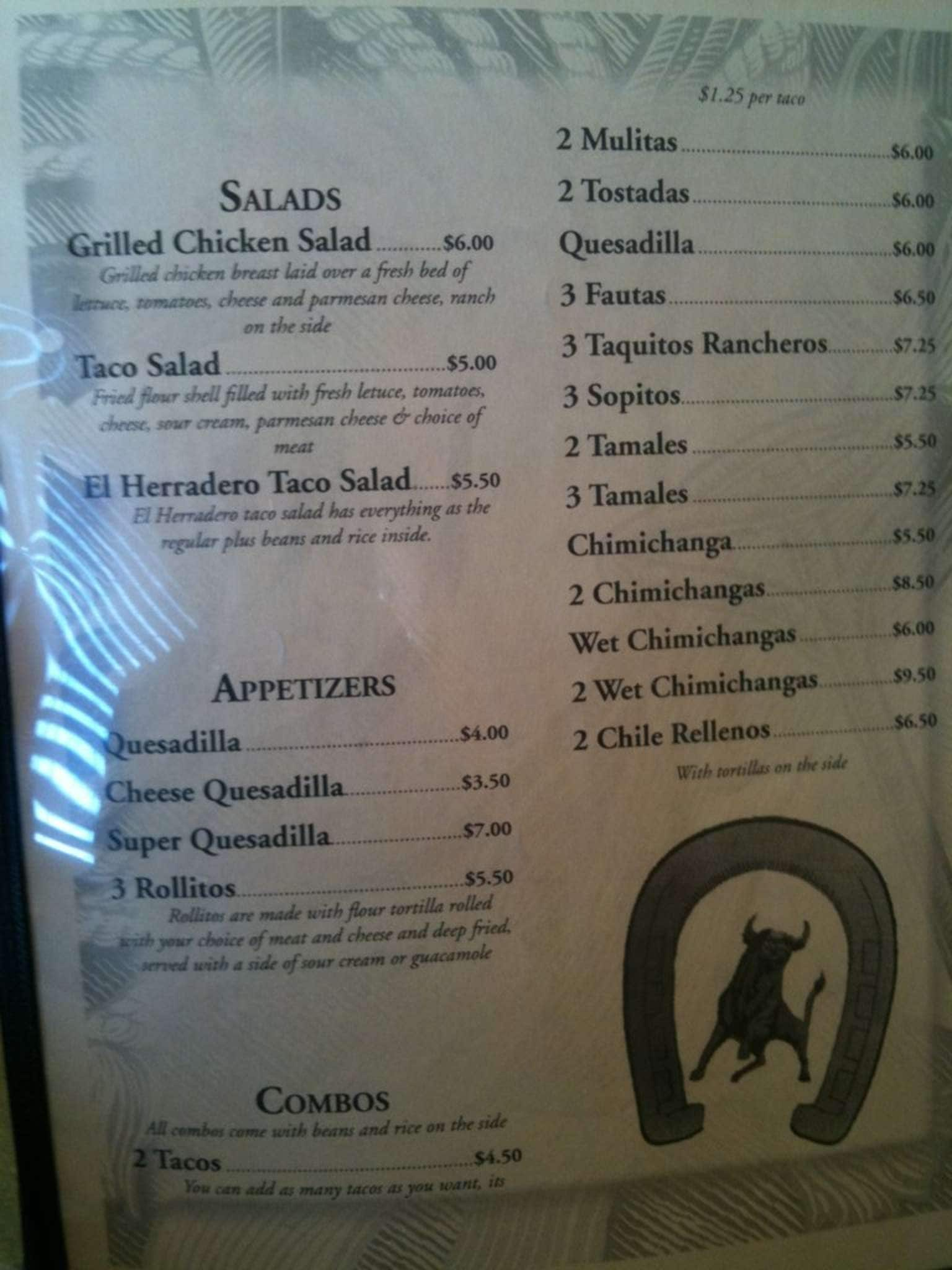 El Herradero Menu Menu For El Herradero Pocatello Pocatello