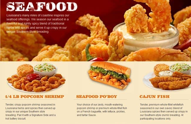 Menu at Popeyes Louisiana Kitchen restaurant, Cypress, Spring Cypress Rd