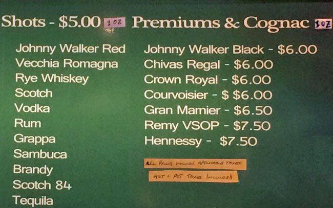 AC Ranch Cafe menu