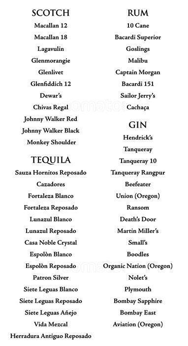 Vault menu