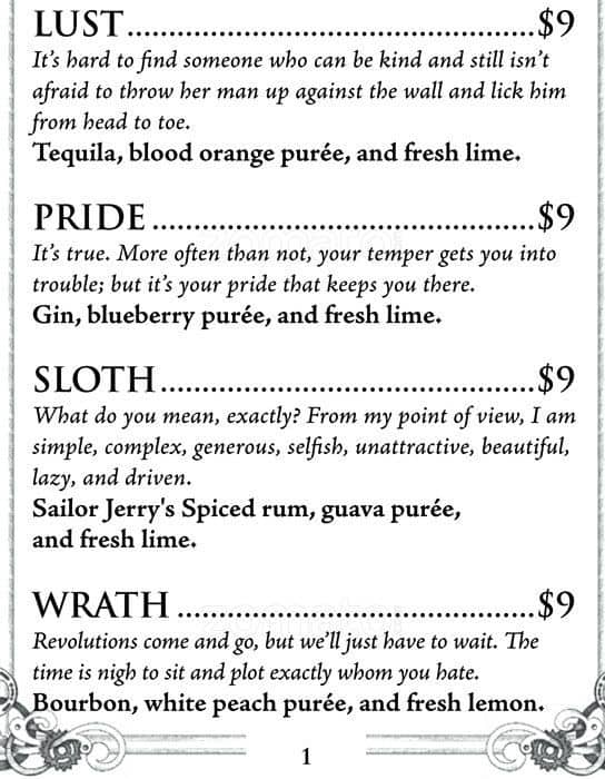 Vault menu