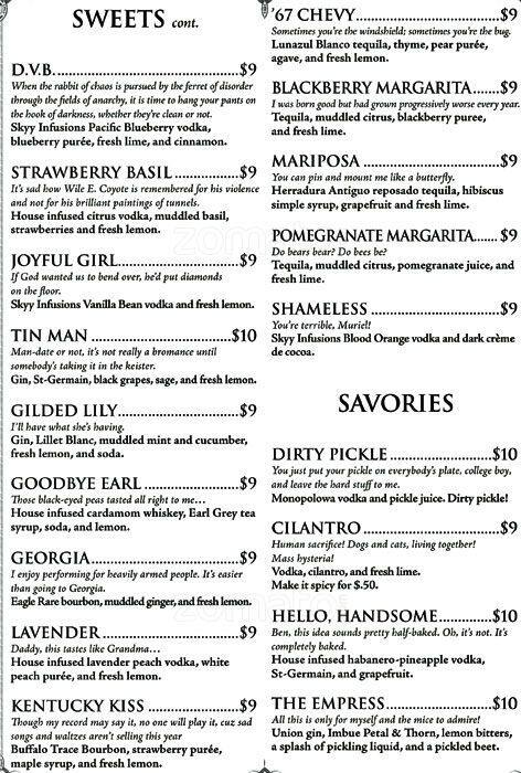 Vault menu