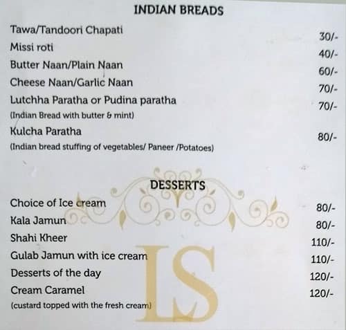 Lake Shore Hotel & Restaurant menu