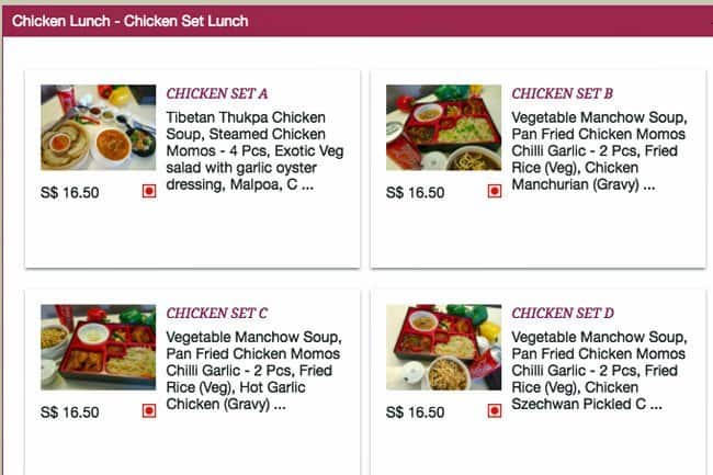 Asia Cuisine Pte Ltd メニュー