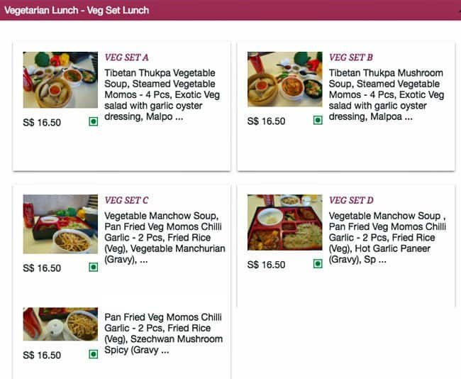 Asia Cuisine Pte Ltd メニュー
