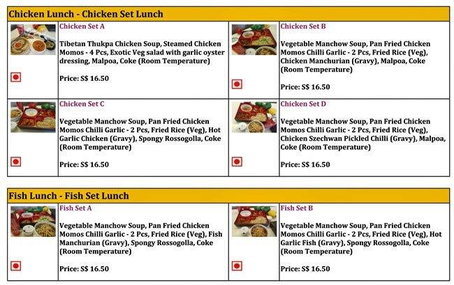 Asia Cuisine Pte Ltd メニュー