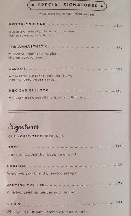 H Gourmet Vibes Senopati Menu