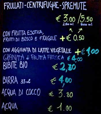 Menu di La Susina 