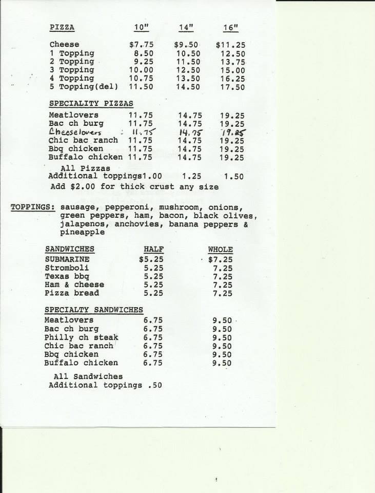 Pizza King Menu, Menu for Pizza King, Hillsboro, Lafayette Urbanspoon/Zomato