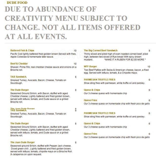 Dude With The Food Menu Menu For Dude With The Food Civic Center   6a9439d129c7d26532060869c0142996 