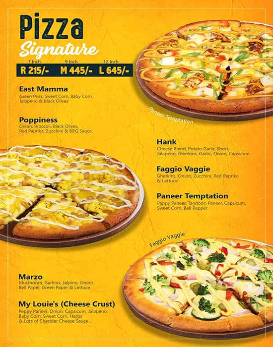 Menu of Papa Louie's Pizza, Odhav, Ahmedabad