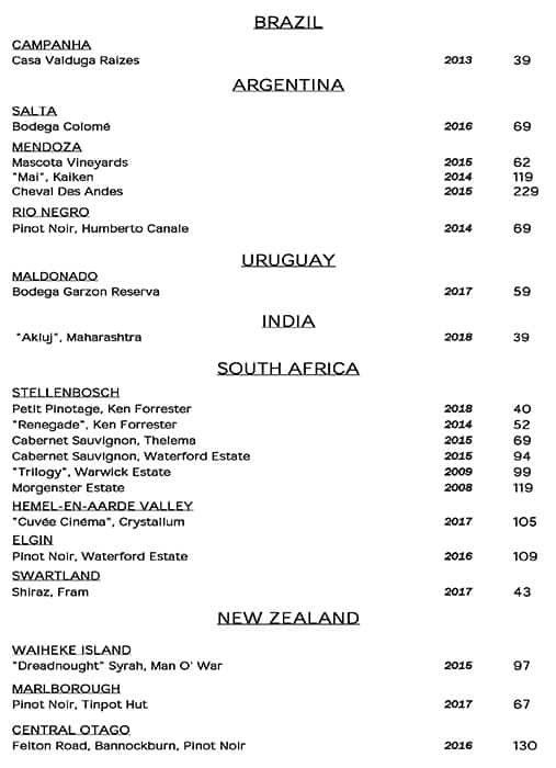 Menu at Berners Tavern pub & bar, London, 10 Berners St