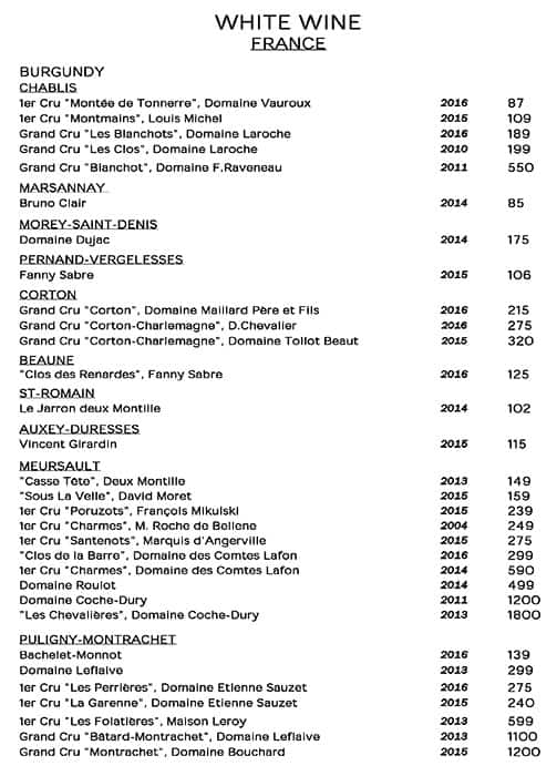 Menu at Berners Tavern pub & bar, London, 10 Berners St