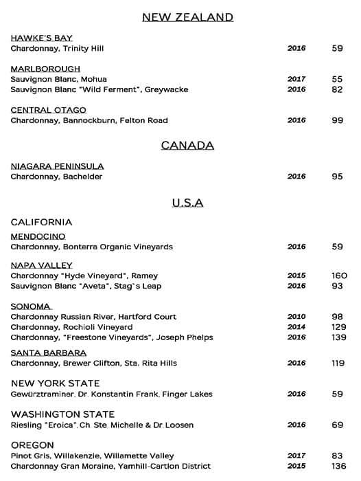 Menu at Berners Tavern pub & bar, London, 10 Berners St