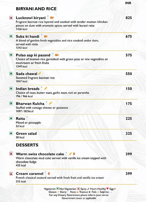 Cross Avenue - Radisson Blu menu