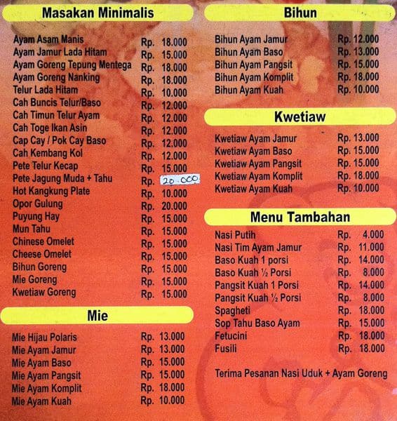 Polaris Cafe Menu Menu Untuk Polaris Cafe Bogor Timur Bogor