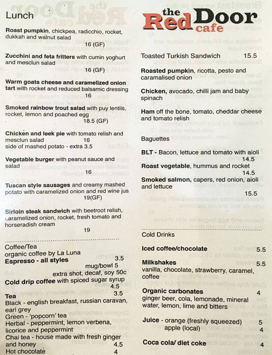 Menu At Red Door Cafe Leura menu-at-red-door-cafe-leura