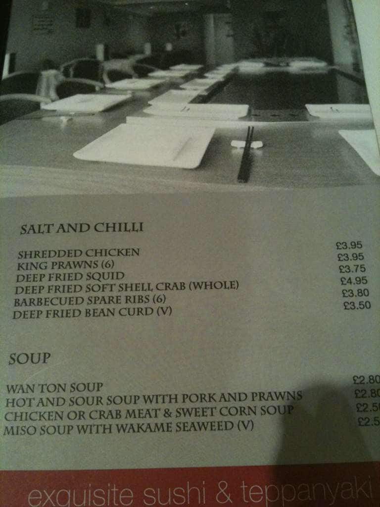 White Lotus Goomet menu
