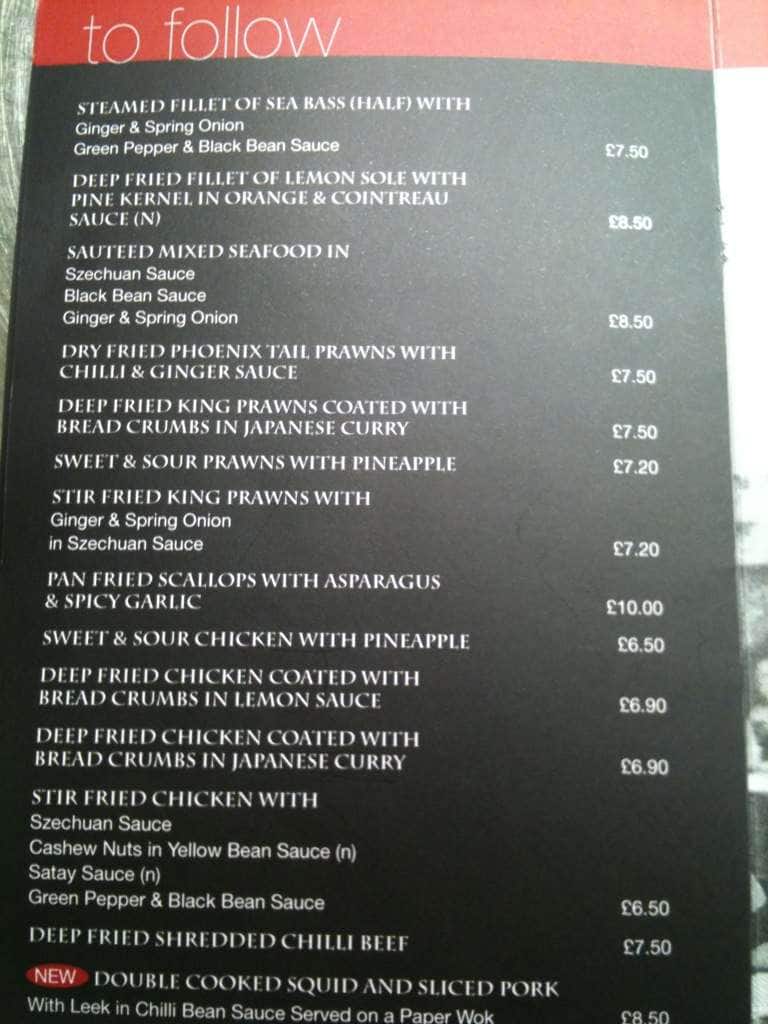 White Lotus Goomet menu