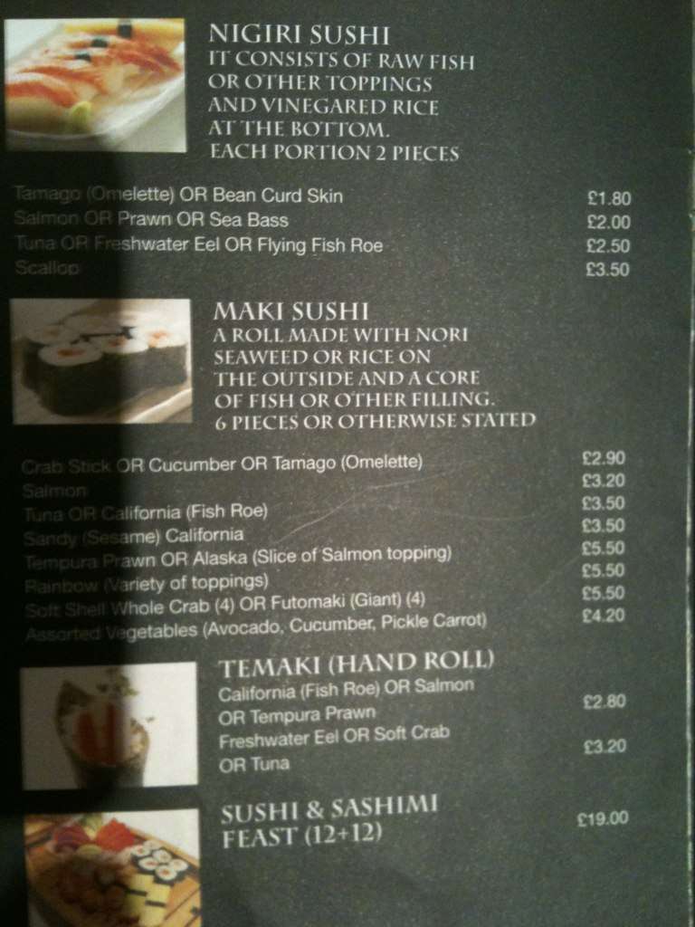 White Lotus Goomet menu
