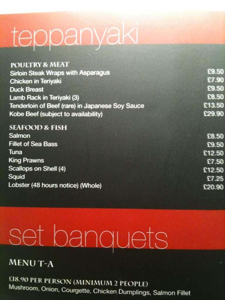 White Lotus Goomet menu