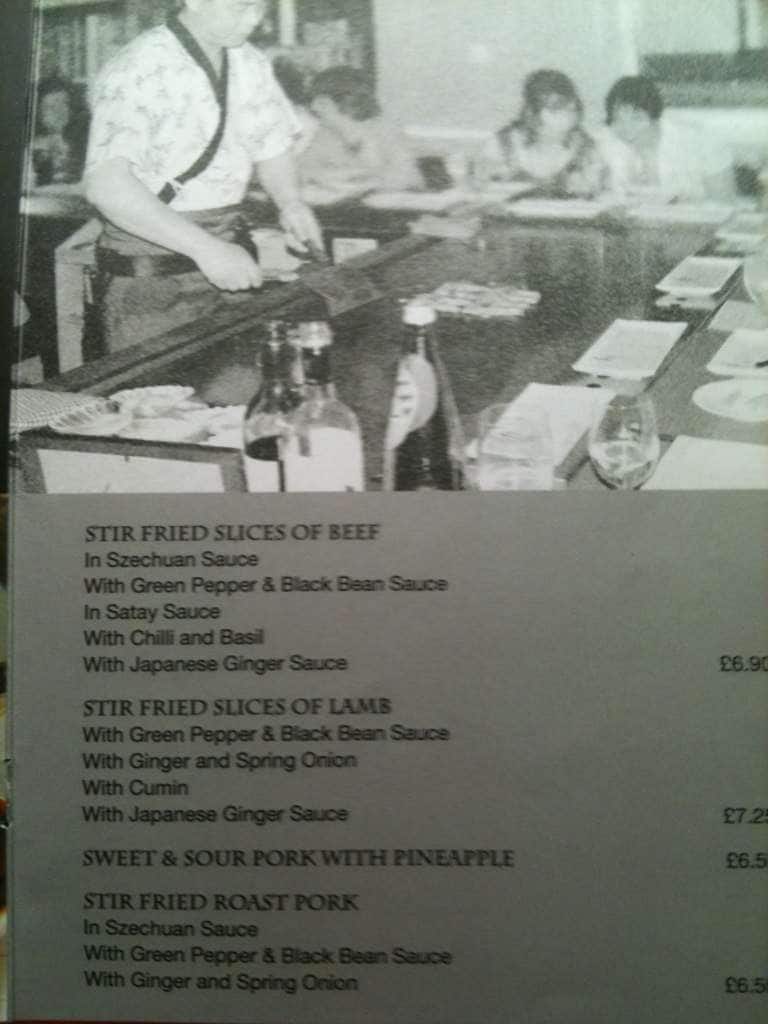 White Lotus Goomet menu