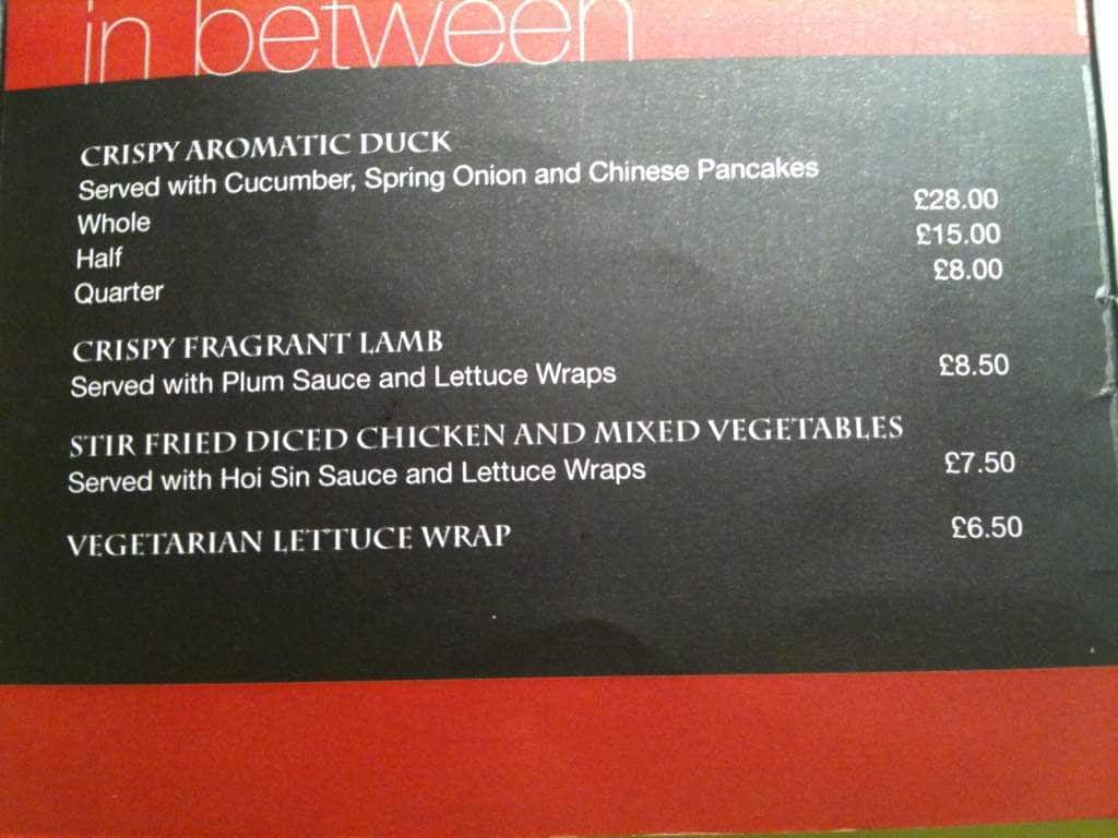 White Lotus Goomet menu