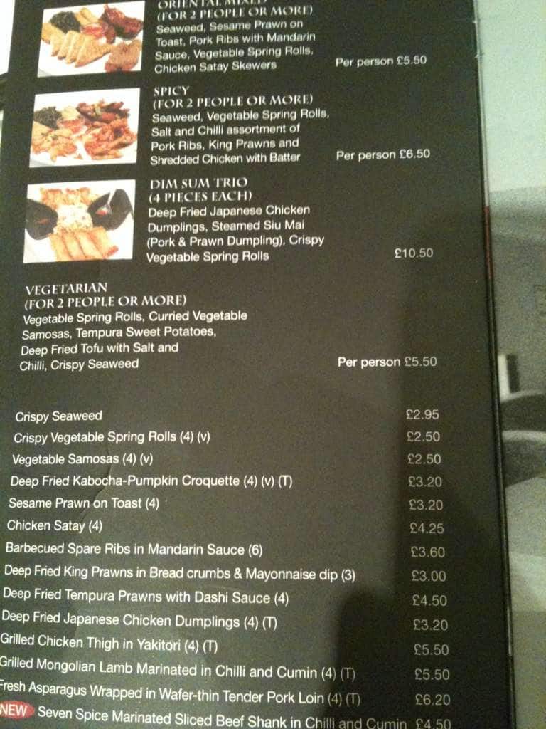 White Lotus Goomet menu